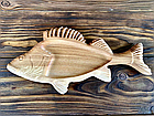 Дерев'яна тарілка у вигляді риби із натурального дерева ручної роботи 36 см, фото 4
