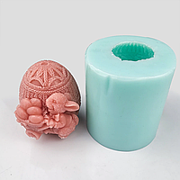 Молд 3Д Яйце кролик молд великодній