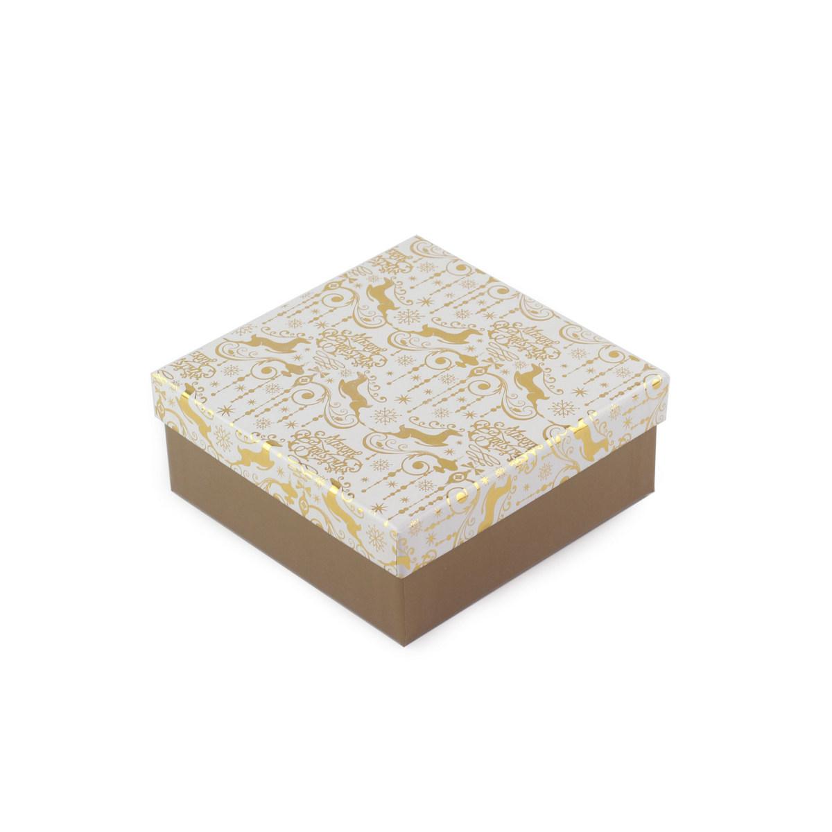 Коробка подарункова Gold 14 х 14 х 8 см, фото 1