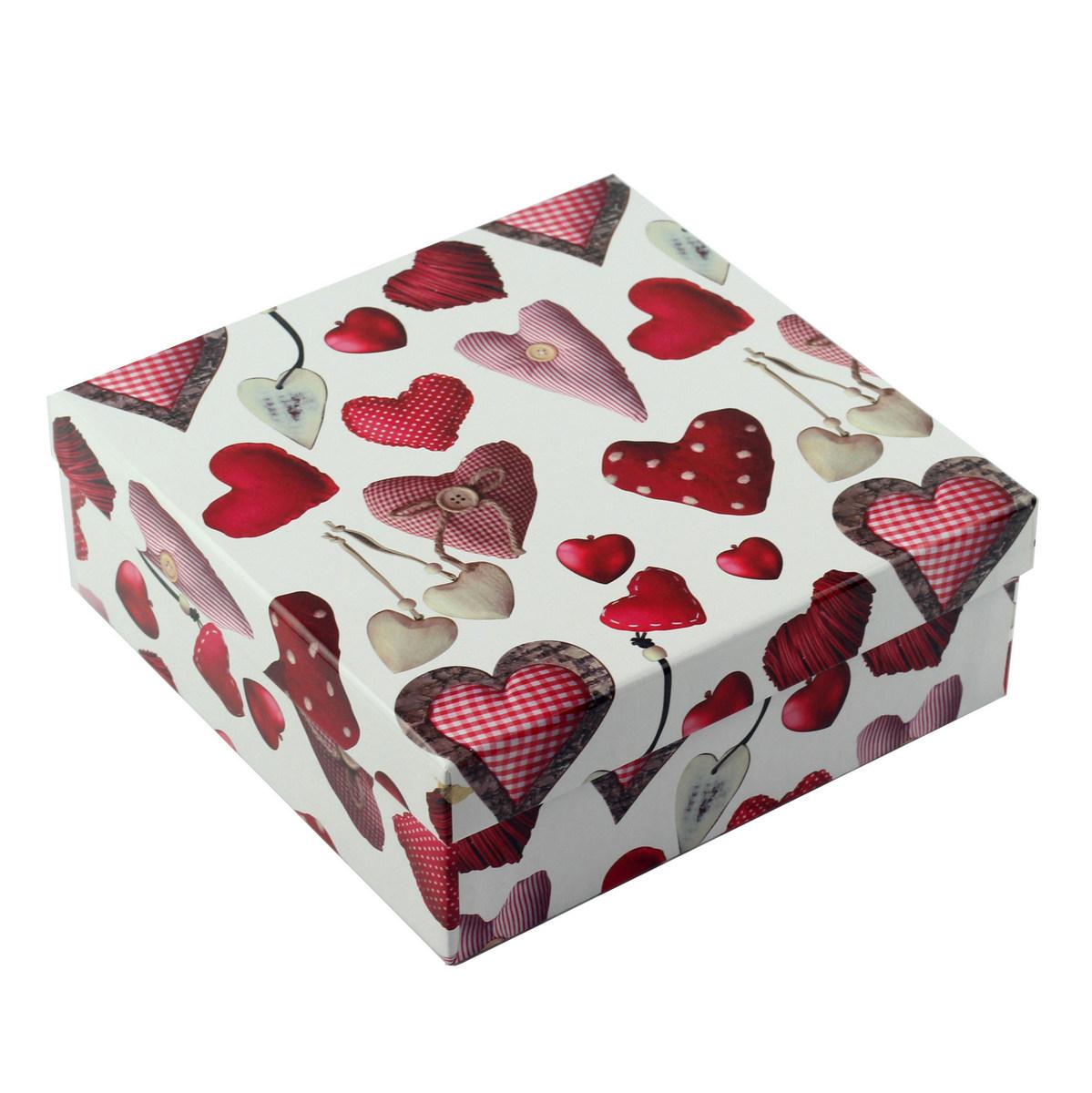 Коробка подарункова ООТВ Heart 18 х 18 х 7 см, фото 1