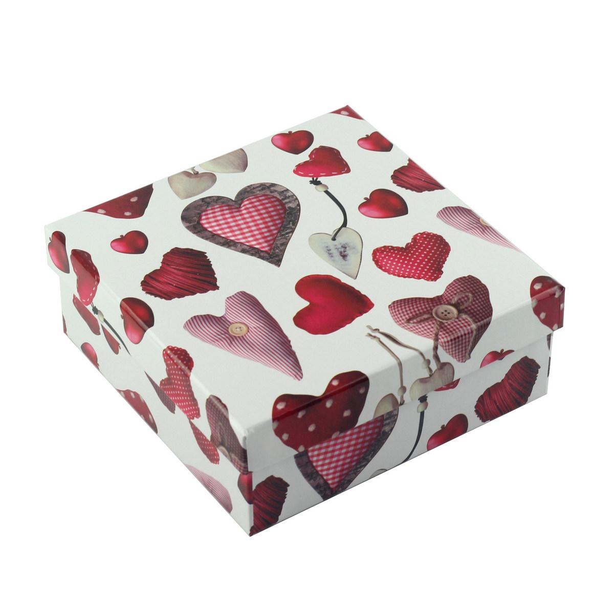 Коробка подарункова ООТВ Heart 16 х 16 х 6,5 см, фото 1