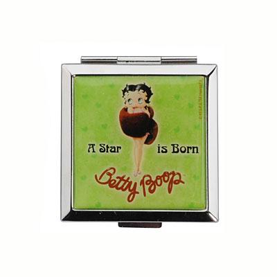 Дзеркало кишенькове "Betty Boop", зелене