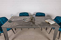 Стіл Alta (Альта) кераміка темно-сірий глянець 120(170)х80х76 мм, фото 5