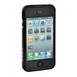 Бампер для Iphone 4S "Beatles on apple", чорний, фото 2