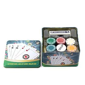 Покерний набір в жерстяній коробці