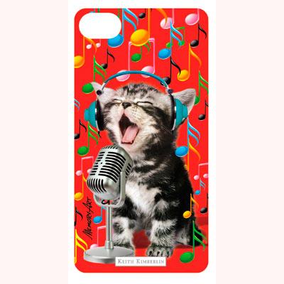 3-D вкладиш для iPhone "Singer cat", фото 1