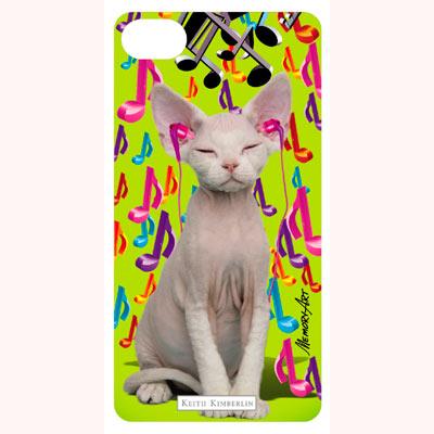 3-D вкладиш для iPhone "Music cat"