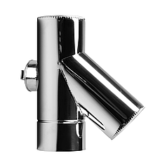 Трійник-сендвіч 45° з ревізією ø100 мм 0,8 мм Нерж/Нерж Aisi 321 Stalar (50901)