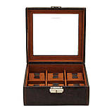 Скринька для зберігання годинника Friedrich Lederwaren Bond 6, коричнева, фото 3