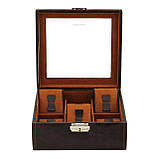 Скринька для зберігання годинника Friedrich Lederwaren Bond 6, коричнева, фото 2