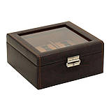 Скринька для зберігання годинника Friedrich Lederwaren Bond 6, коричнева, фото 5