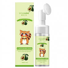 Пінка-мус зі щіточкою для вмивання Sersanlove Avocado Moisturizing Amino Acid Facial Cleanser Mousse з