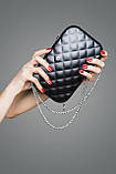 Клатч на блискавці OGON Quilted ledy bag, чорний, фото 4