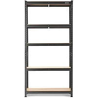 220х110х45 Стелаж 5 полиць МДФ/ДСП 175 кг/полку БДК-16 поличний фарбований чорний білий під замовлення, фото 2