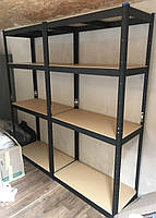 240х120х50 Стелаж 6 полиць ДСП 175 кг/полку БДК-20 поличний фарбований чорний сірий білий під замовлення, фото 5