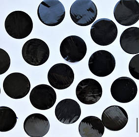 Конфетті-Метафан Чорні(Плівка) Кружечки 3.5 см, Конфетті для декору, Конфетті на свято (100 грам)