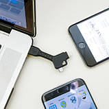 Кабель подвійний USB на IPhone/Android, фото 2