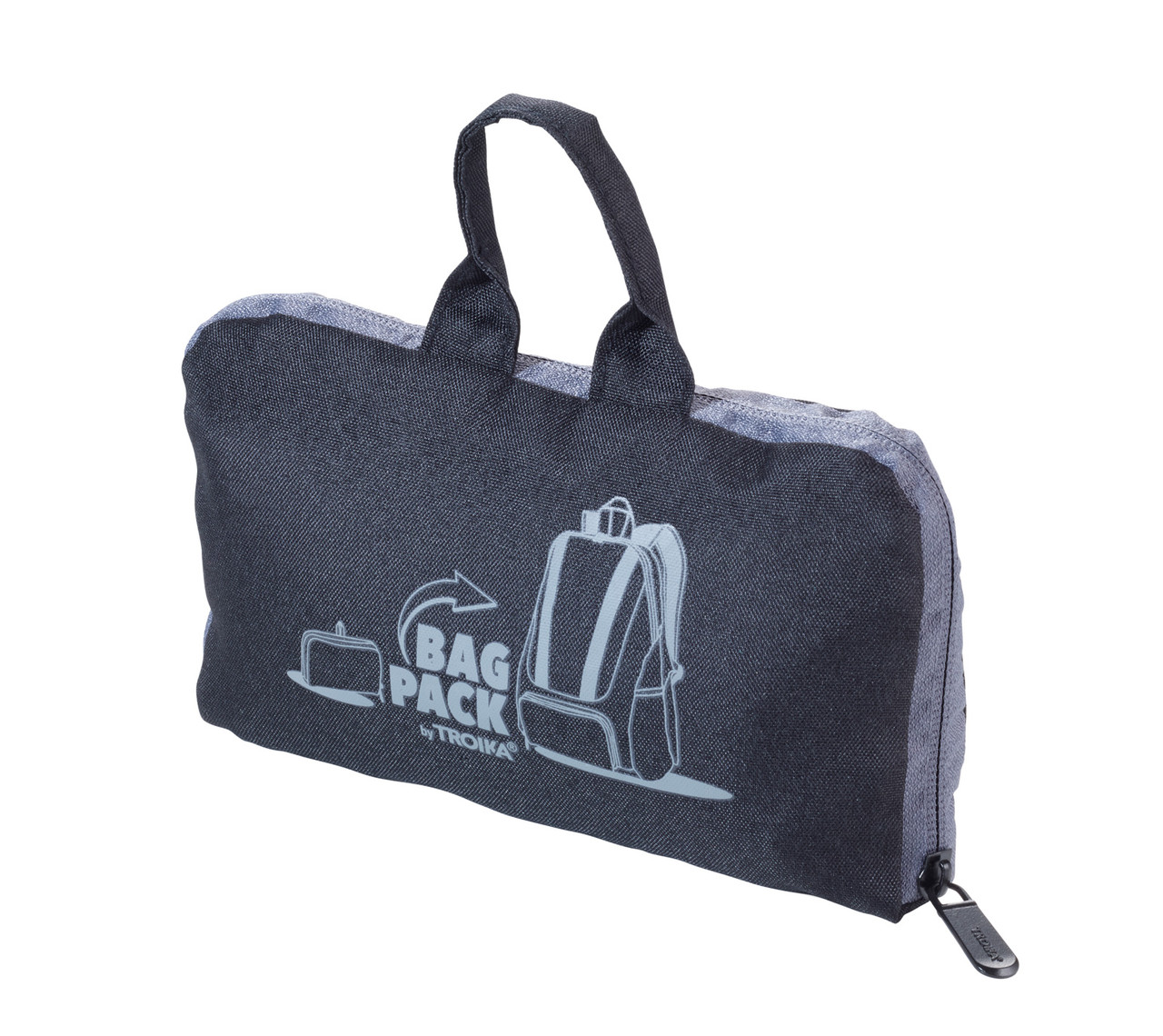 Рюкзак складаний Troika "BAGPACK", чорний