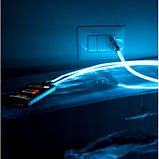 Кабель iPod, iPhone, iPad святящийся, чорний, фото 2