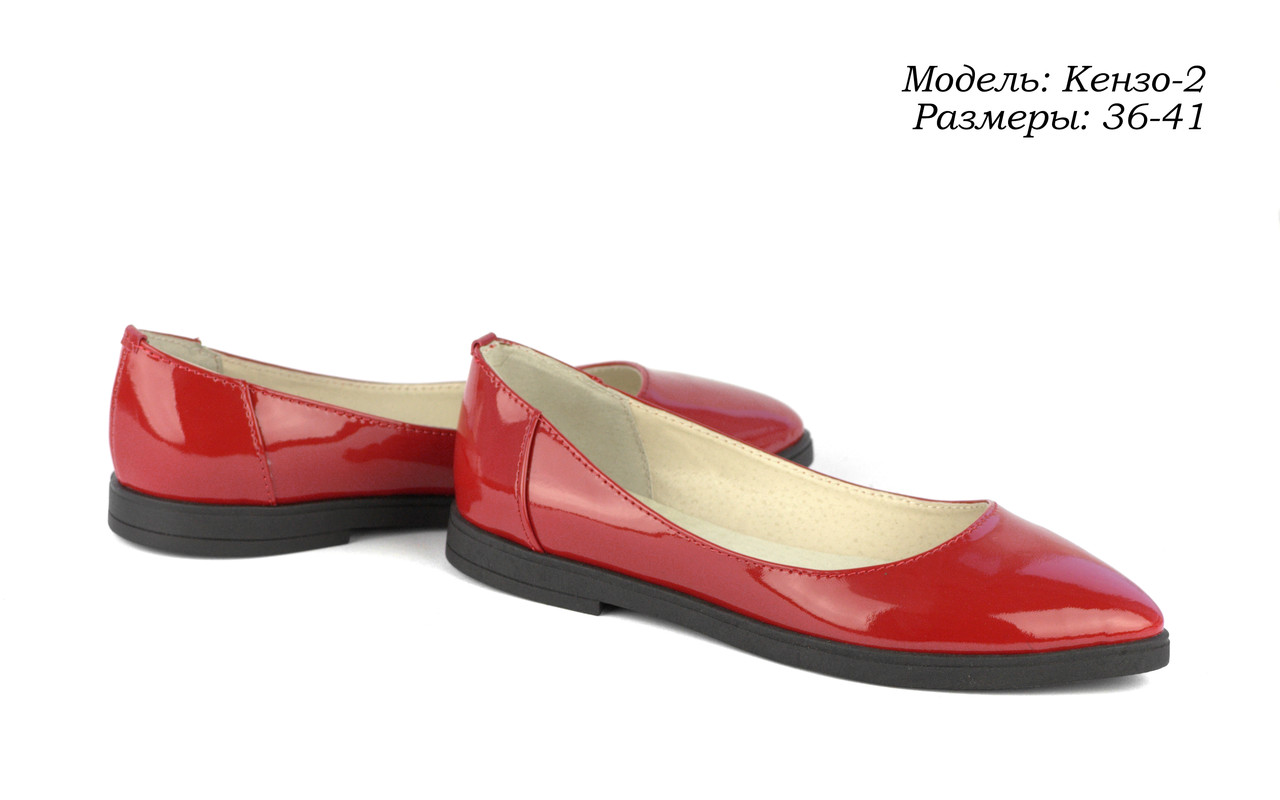 Гостроносі балетки на товстій підошві, фото 1