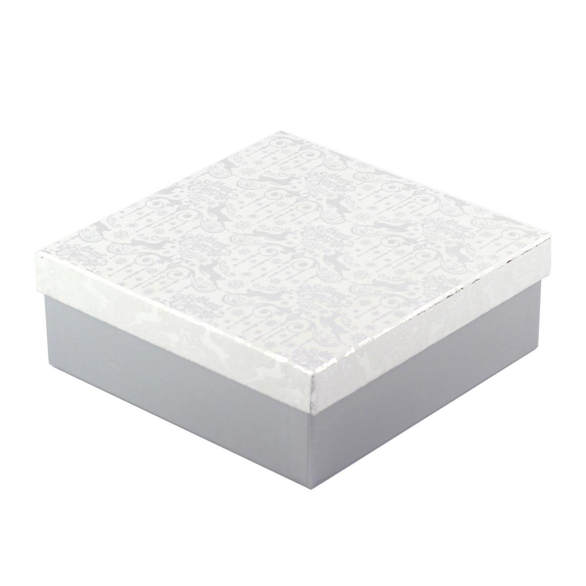 Коробка подарункова "Silver" 20 х 20 х 8 см