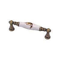 Мебельная ручка-скоба Bosetti Marella фарфор/florence 31422 Античная бронза