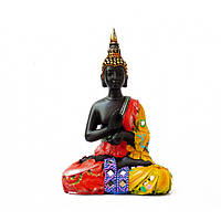Интерьерная статуэтка Будда Амогхасиддхи красная тога, статуэтка Будды полистоун