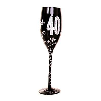 Келих для шампанського "40", чорний