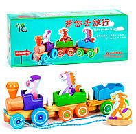 Детская игрушка «Поезд конструктор, разноцветный». Производитель - Kimi (81617048)