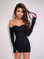 Облягаюче міні плаття з відкритими плечима і чашками push up в рубчик (р. 42-44) 66033337Е, фото 4