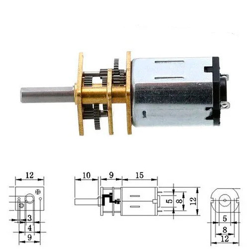 Мотор редуктор мікромоторчик 12GAN20 100 об./хв 12 В
