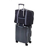 Сумка дорожня Troika Travel, складана, чорна, фото 3