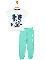 Костюм (футболка, штаны) «Mickey Mouse 98 см (3 года), бело-бирюзовый». Производитель - Disney (MC18069)