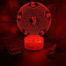 3d-лампа ФК Ювентус Турін, подарунок для фанатів футболу, світильник або нічник, 7 кольорів та 4 режими, пульт, фото 2