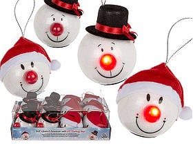 Куля "Santa & Snowman" LED 9 см