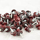 Саморіз 4.8х19 RAL 3005 для кріплення металевих листів внахлест WSBP Wkret-Met (250 шт/уп), фото 3