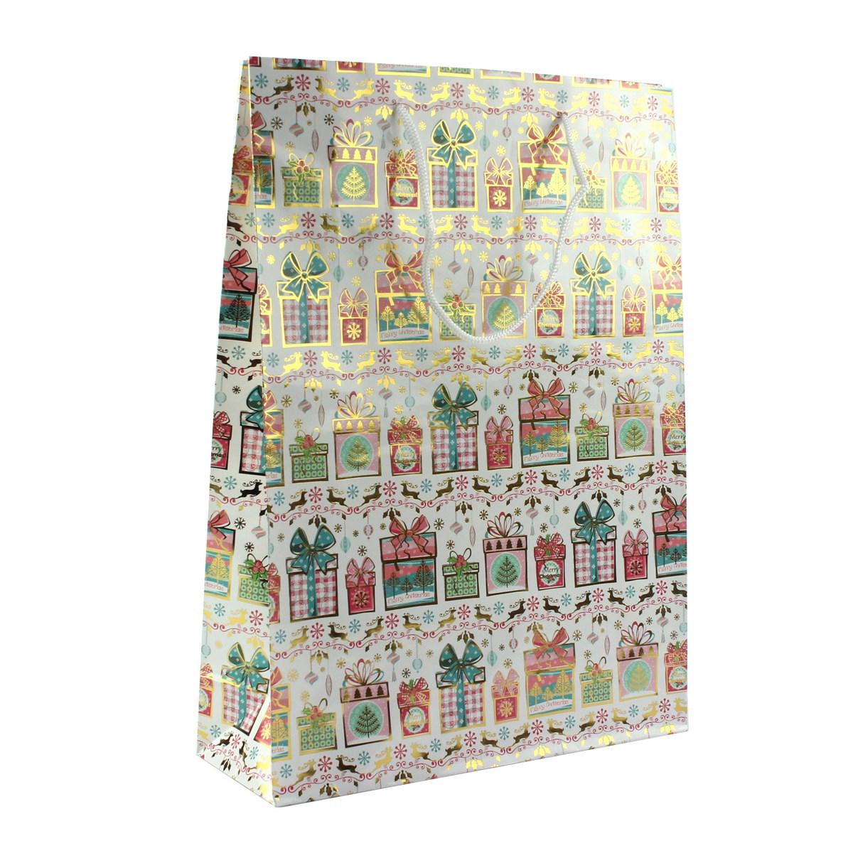 Пакет паперовий "Подарунок", 25 х 8,5 х 34,5 см, фото 1