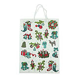 Пакет паперовий "Новорічні аксесуари", 25 х 8,5 х 34,5 см, фото 2