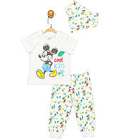 Костюм (футболка, штаны, бандана) «Mickey Mouse 62-68 см (3-6 мес), белый». Производитель - Disney