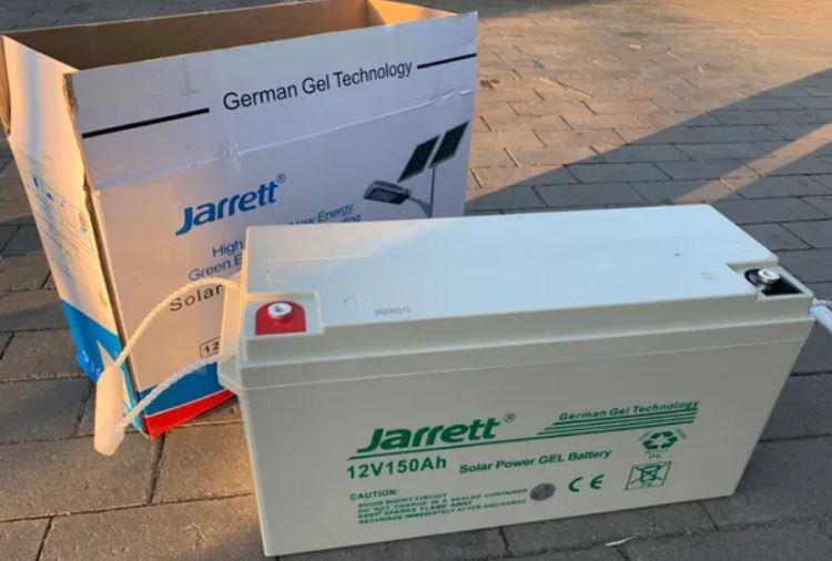 Гелевий Акумулятор для сонячних панелей JARRETT 12V 150 A/h, фото 1