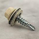 Саморіз 4.8х19 RAL 1015 для кріплення металевих листів внахлест WSBP Wkret-Met (250 шт/уп), фото 2