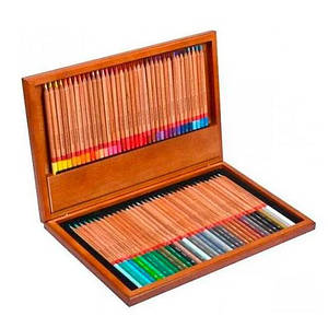 Набір різнокольорових олівців 72 шт, дерев'яний кейс Marco Renoir, подарунковий