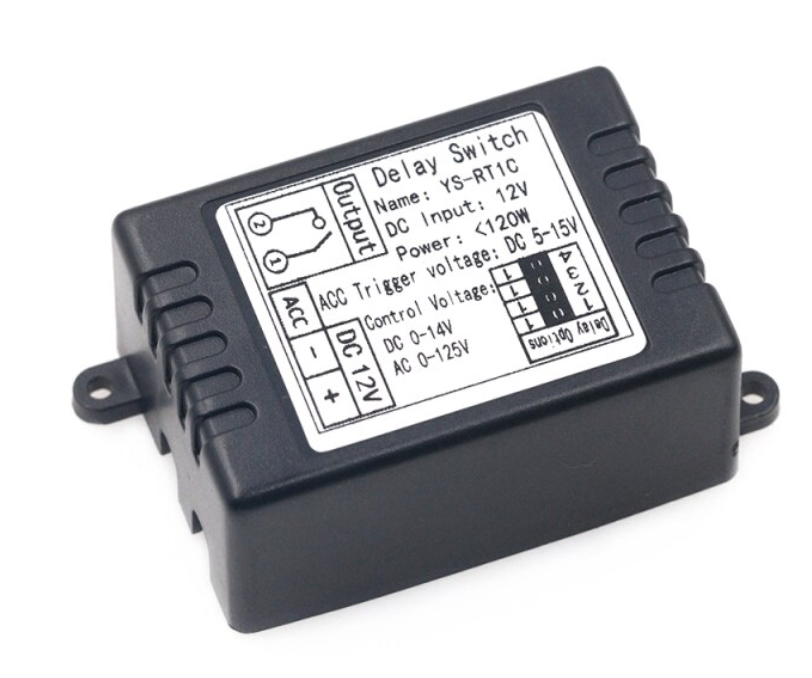 Реле затримки, модуль, тригер YS-RT1C 12В, 0.3-60с, 0-14В DC, 0-125В AC
