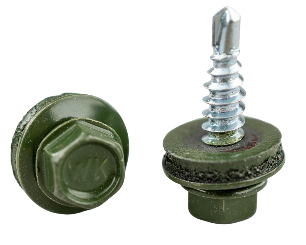 Саморіз 4.8х19 RAL 6020 для кріплення металевих листів внахлест WSBP Wkret-Met (250 шт/уп), фото 1