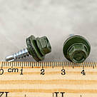 Саморіз 4.8х19 RAL 6020 для кріплення металевих листів внахлест WSBP Wkret-Met (250 шт/уп), фото 3