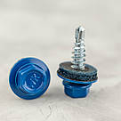 Саморіз 4.8х19 RAL 5010 для кріплення металевих листів внахлест WSBP Wkret-Met (250 шт/уп), фото 2