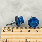 Саморіз 4.8х19 RAL 5010 для кріплення металевих листів внахлест WSBP Wkret-Met (250 шт/уп), фото 4