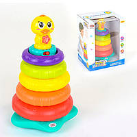 Музыкальная детская игрушка «Пирамидка, со звуковым и световым эффектом, разноцветный». Производитель - Kimi