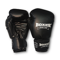 Боксерские перчатки BOXER 14 оz кожвинил Элит черные