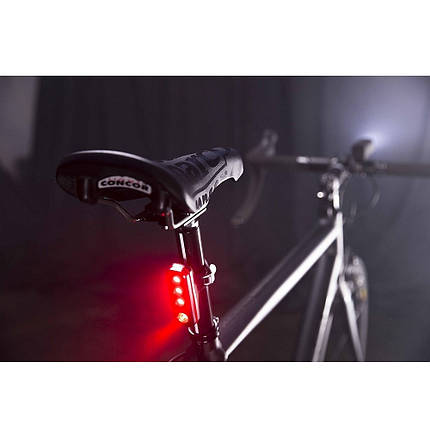 Мигалка задня для велосипеда водостійкий велоліхтар Knog Blinder Mob V The Face Black 44 Lumens 4 світлодіоди, фото 2